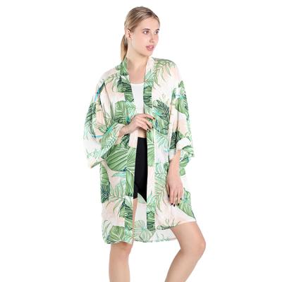 China Custom Made Casual Loose Women Breathable Summer Half Sleeve Kimonos Plus Size Kimono Cardigan for sale