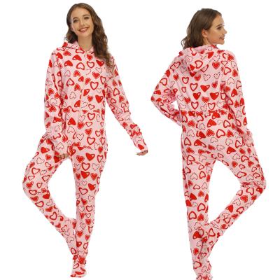 China Custom Made QUICK DRY Pink Long Sleeve Zipper Onesie Onesie Pajamas For Women for sale