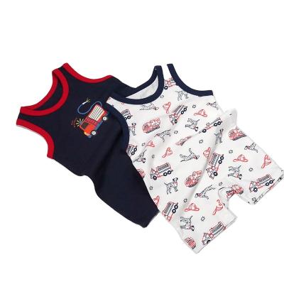 China Other Factory Price Chinese Shorts Sleeves Romper Baby Boy Vest Suit Quick Dry Kids Clothing for sale