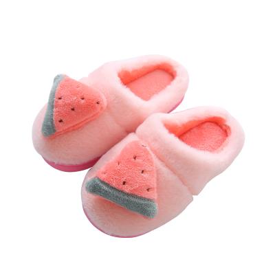 China Indoor Plush Flat Custom Slippers Kids Cute Home Slippers Kids Indoor Slipper for sale