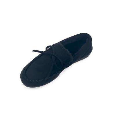 China Sale New Design High Quality Soft Warm Suede Anti-Slip Men Indoor Slippers for sale