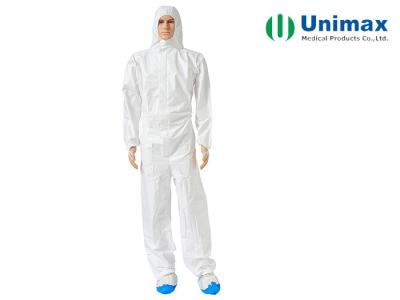 Cina Vestito chimico eliminabile microporoso medico 65gsm di Unimax in vendita