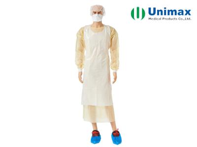 China Unimax Medisch LDPE Blauw Plastic Schortence FDA Te koop