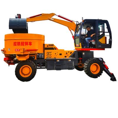 China Hotels Small Mobile 4 Cubic Meters Mini Self Loading Concrete Mixing Mixer Mixing Truck Concrete Cement for sale