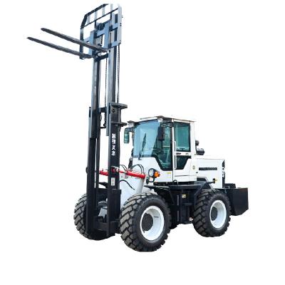 China Building Material Shops SDLD Four Wheel Drive 3.0ton 3.5Ton 4.0Tons 5.0Tons 10 Ton Rough All-Terrain Forklift Off Road Forklift for sale