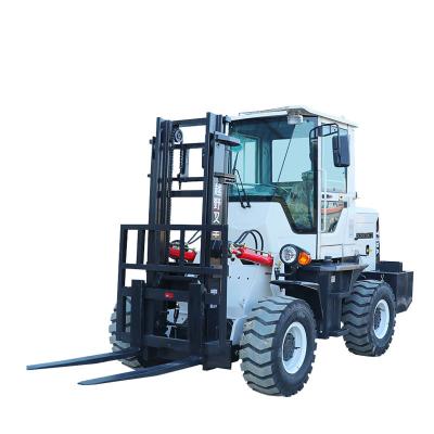 China Hotels Off Road Forklift 4wheel Drive 4x4 3.5 Ton Forklift Truck for sale