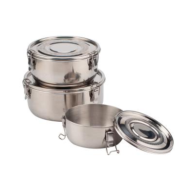 China Eco-friendly Single Layer Metal Bento Box Food Container Stainless Steel Leakproof Lunch Box for sale