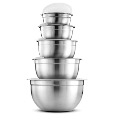 China Viable Airtight Safe Kitchen Accessories With Lids Stainless Steel Salad Bowl Salad Bowl Stainless Steel Mixing Bowls Set Of 6 for sale