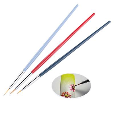 China NAIL Manicure Nail Painting Tools Flat Brush Nail Art Design Brush For Home Salon Manicure DIY for sale