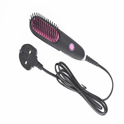 China Hot Airbrush Appearance Comb Mini LED Hair Straightener Comb Fashionable Professional Hot Ionic Ceramic Electric Hair Straightener for Home Travel for sale