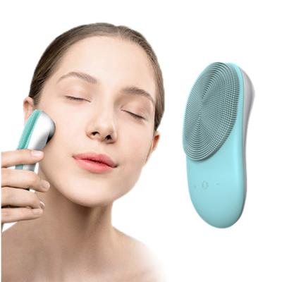 China Acne Treatment Mini Rechargeable Scrub Ultrasonic Wireless Dry PMD Sonic Massage Exfoliator Silicone Cleanser Electric Facial Cleansing Brush for sale