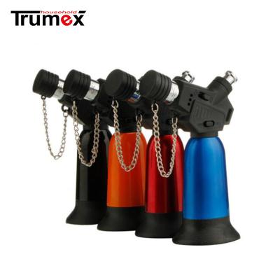 China Portable Portable Butane Gas Reactors Plastic Flame Torch Lighter For Tobacco Cooking for sale