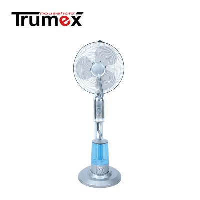 China Household Electric Stock 16inch Water Mist Fan 75W Plastic Fan for sale