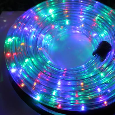 China 2020 Decorative Warehouse PVC Multicolor Bicycle Light Led Running Lights Flat 3 Wire LED Rope Light for sale