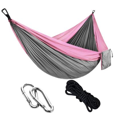 China Outdoor Camping 210T Nylon Hammock Double 2 Person Camping Hammock Hangging Kinds Of Colors for sale