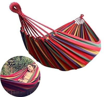 China 2020 Modern Hot Selling Cotton Canvas Cotton Camping Hammock Swings And Adult Rope Hammock for sale