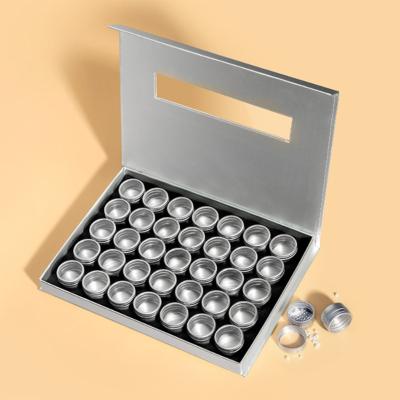 China 35pcs IMAGNAIL Pearl Charms Rhinestones Glitter Nails Empty Nail Art Jar Art Accessories Storage Box 35pcs for Nail Charms for sale