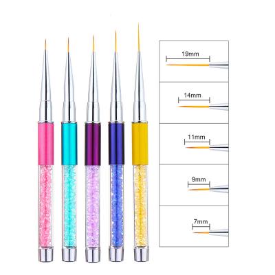 China IMAGNAIL NAIL 7 9 11 14 19mm 5 Colors Grid Acrylic Rhinestone Handle DIY UV Gel Tips Bars Nail Coating Paint Drawing Brush for sale