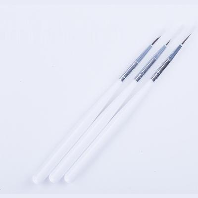 China Easy Apply IMAGNAIL 3pcs Set White Handle Fine Detail Coating Nail Art Brush for sale