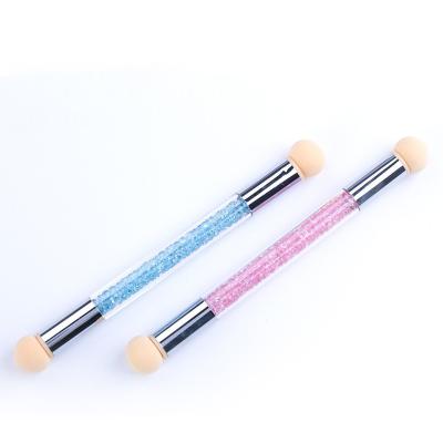 China IMAGNAIL NAIL Rhinestone Handle Double Ended Shading Dotting Effect Gradient Blooming Nail Art Sponge Pen for sale