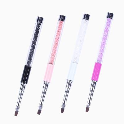 China NAIL IMAGNAIL 4 Colors Rhinestone Handle UV Gel Painting Drawing Diamond Handle Nail Art Brushes for sale