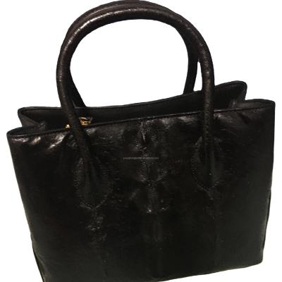 China Fashion real sturgeon skin color ladies leather luxury black handbags with good quality metals for sale