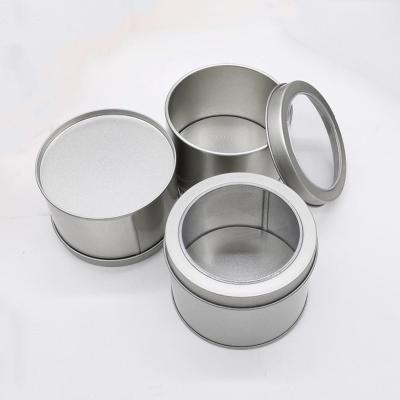 China Hot-selling Recyclable Round Window Candy Metal Tin Box for sale