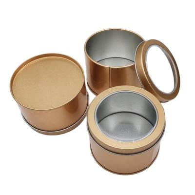 China Custom Round Aluminum Tin Can Recyclable Bulk Tea Packaging Metal for sale