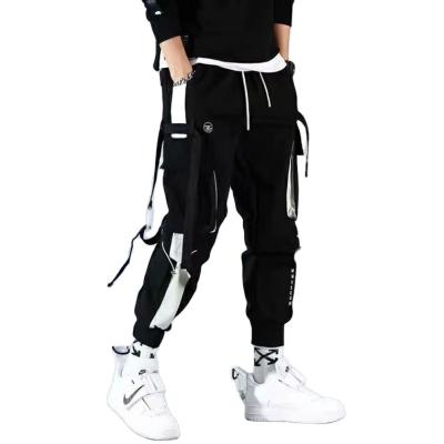 China Men's Overalls Wholesale Anti-pilling Tape Men's Casual Pants And Trousers Loose Compulsory Pants for sale