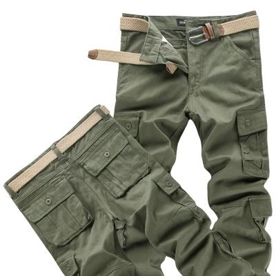 China men's pants cotton men's anti-wrinkle cargo pants multi pants thick wear-resistant loose wear-resistant men's pants for sale