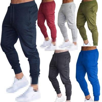 China Anti-Wrinkle Logo Men Plus Size Custom Cotton Pants Slim Fit Joggers Green Men's Sports Sweatpants Eco Friendly Gym Pants for sale