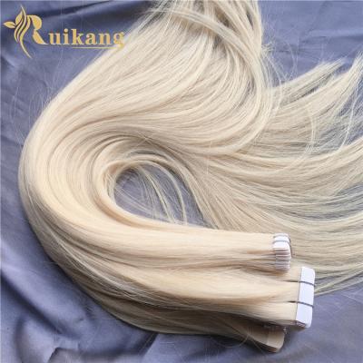 China Ruikang Silky Straight Brazilian Extension Human Wave Tape In Remy Hair Extensions for sale