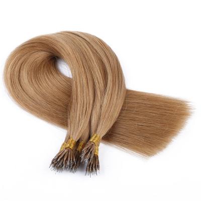 China Double Drawn Wave Tip Factory Factory Outlet Nano Tip Hair Extensions Silky Straight Wholesale Nano Hair for sale