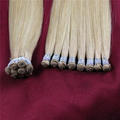 China Hot Selling Silky Straight Wave Skin Weft Hand Tied Extensions Prom Remy Hair Hand Tied PU Skin Weft for sale