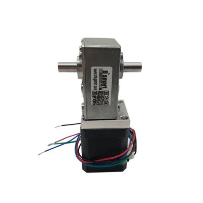 China A58SW-42BYS 12Volt Axis 24V 4 Wire Worm A58SW-42BYS 12Volt DC Motor Stepping Geared Stepping Motor Self-locking High Torque for sale