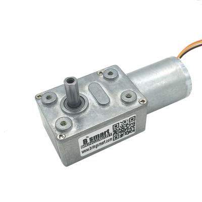 China Bringsmart JGY-2430 BLDC Motor Totally Enclosed Geared DC Motor 12V Reversible Worm Gear Self-lock Gearbox with Micro Brake Speed ​​Gauge for sale