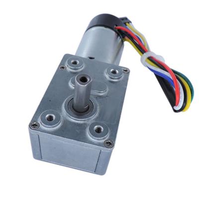 China BringSmart JGY-370GB 24v 12vEncoder Worm Gear DC Motor Totally Enclosed with Hall Encoder 12V Reversible Adjust Speed ​​Self-lock to DIY BBQ for sale