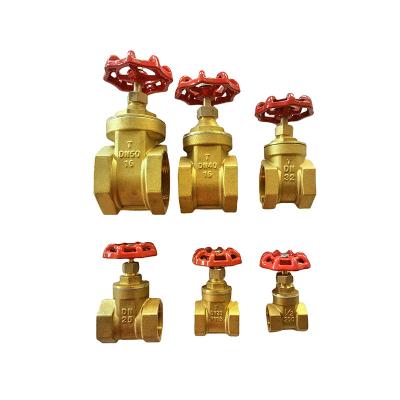 China General DN100 high quality heavy duty copper brass water gate valve with 1/2 inch-4 inch female thread casting copper bronze body for sale