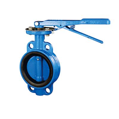 China Wafer General Handle Center Line Manual Butterfly Valve Cast Ductile Iron Marine Wafer Type Butterfly Valve for sale