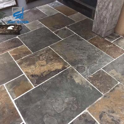 China Exterior Natural Rustic Slate Patio Wall Stone Tile for sale