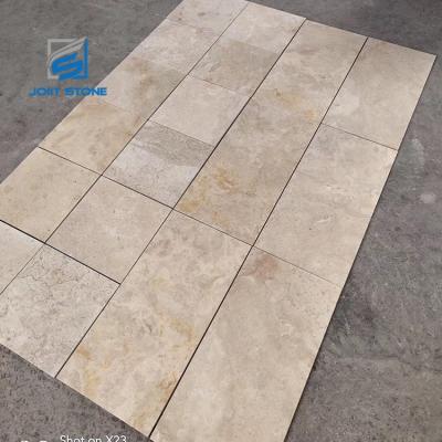 China Indoor Exterior Decoration Ect Natural Decorative Beige Travertine Tiles Stone Pavers 30X30 for sale