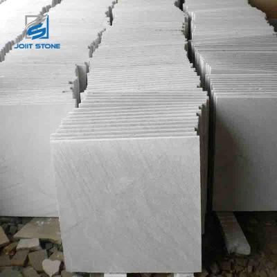 China Natural Honed White Color Wall Sandstone Paving For External Decorative for sale