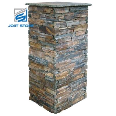 China Rusty Different Sizes Designed Decorative Traditional Stone Pillar And Column Caps for sale