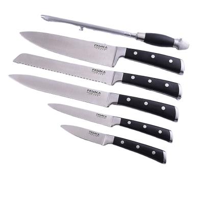 China Sustainable Kitchen Cooking Tools Chef Knife Set With 7pcs Sharpener And Block for sale