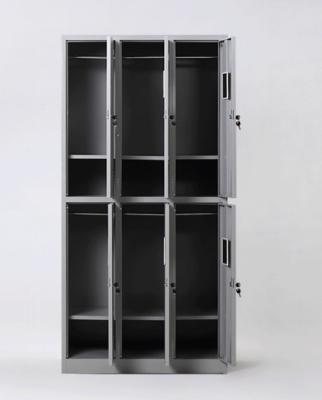 China Jinhua Cold Rolled Steel Factory Cold Rolled Steel Door Locker 6 Door Vertical 6 Door Cabinet Locker for sale