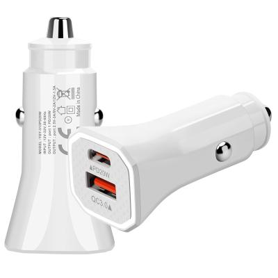 China New China-chic PD20W QC3.0 Dual Port Quick Charge Type C Car USB Charger Adapter for sale