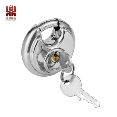 China Waterproof Accept customization logo packaging 201  Stainless Steel Disc Padlock  Outdoor use High security for sale