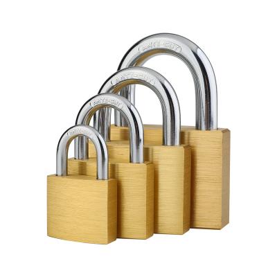 China Widely Usage good quality copper cylinder  50MMANTI-CUT Manganese steel lock beam  brass padlock for sale