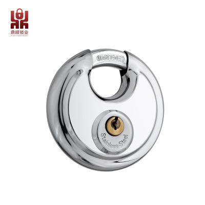 China Waterproof Factory direct supply  201  Stainless Steel Disc Padlock 90MM Outdoor use good quality for sale