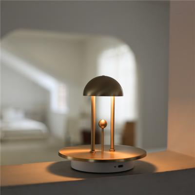 China Nordic Modern Minimalist Luxury Rechargeable Gesture Sensor Lamp 2000mAh Night Light 2000mAh Gold Dimmable LED Table Lights Nordic Lamp for sale